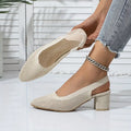 Atmungsaktive hochhackige Pantoffeln Sandalen Frauenschuhe EB