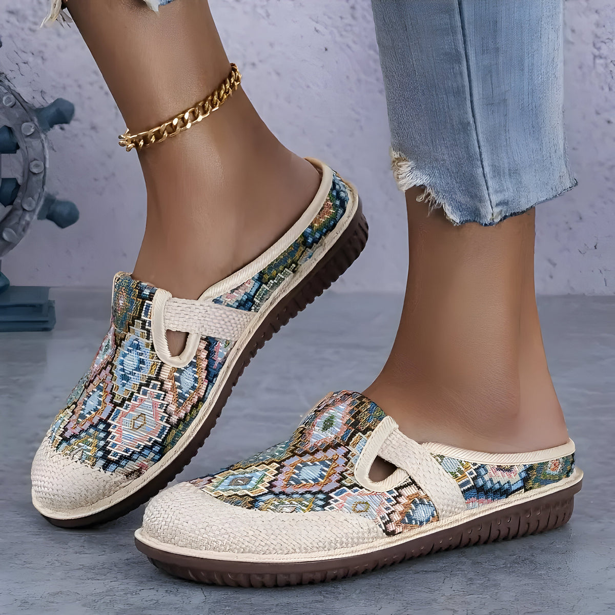 Mikka |  Bohemian Style Frauen flache Schuhe EB