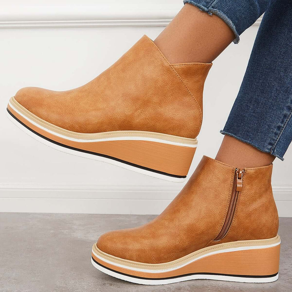 Chic Wedge Boots – Mila EB