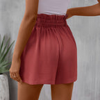 EB | Einfarbige Shorts mit hoher Taille für Frauen