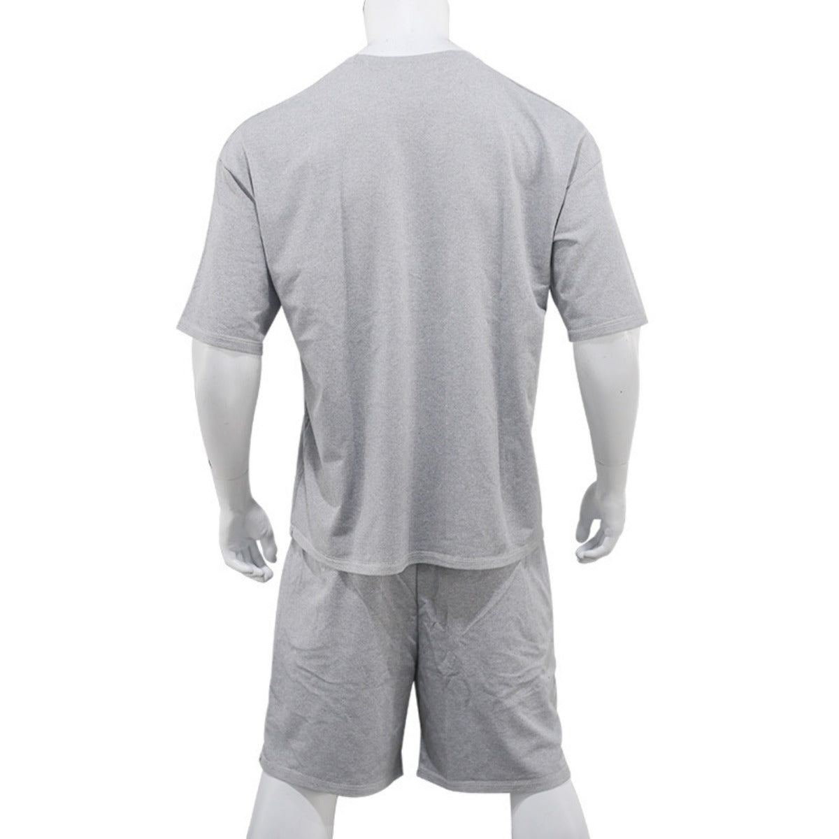 EB | Lockeres T-Shirt Shorts einfarbiges Set