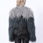 Damen Extravagante Kunstpelzjacke mit federleichtem Design und modischem Schnitt EB