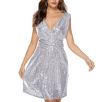 Damen Abendkleid mit funkelnden Pailletten EB