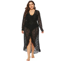 Damen eleganter Spitzen-Strandüberwurf EB