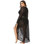 Damen eleganter Spitzen-Strandüberwurf EB