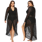 Damen eleganter Spitzen-Strandüberwurf EB