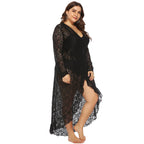 Damen eleganter Spitzen-Strandüberwurf EB