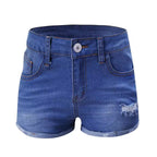 EB | Zerrissene Quasten-Denim-Shorts