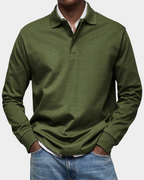 Herren Professionelles Langarm-Poloshirt