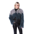 Damen Extravagante Kunstpelzjacke mit federleichtem Design und modischem Schnitt EB