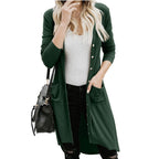 Damen Longstrickjacke mit Knopfdetails und praktischen Taschen EB