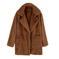 Damen kuscheliger Teddy-Mantel EB
