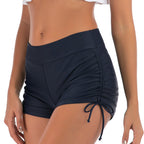 High-Cut-Strandshorts mit Rüschen für Damen