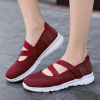 Damen Sportliche Slip-On Ballerinas mit elastischem Riemen EB