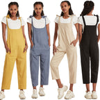 Damen Modischer Overall mit praktischen Seitentaschen und verstellbaren Trägern EB
