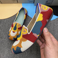 Damen Bequeme Slip-On Pantoletten mit kreativem Musterdruck EB