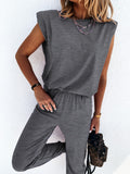 Damen lässiger Jumpsuit mit weichem, elastischem Material und modischem Cut EB