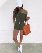 Damen lässiger Jumpsuit mit asymmetrischem Schnitt und praktischen Taschen EB