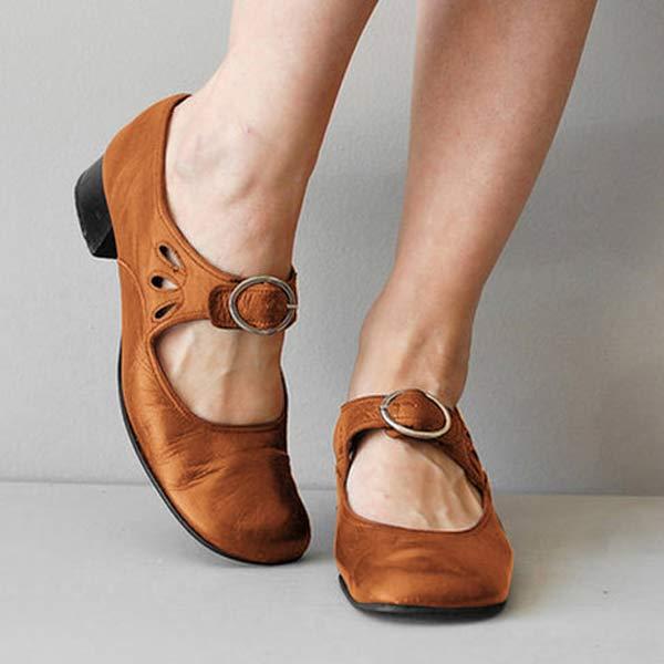 Vintage-Schuhe mit runder Zehe EB