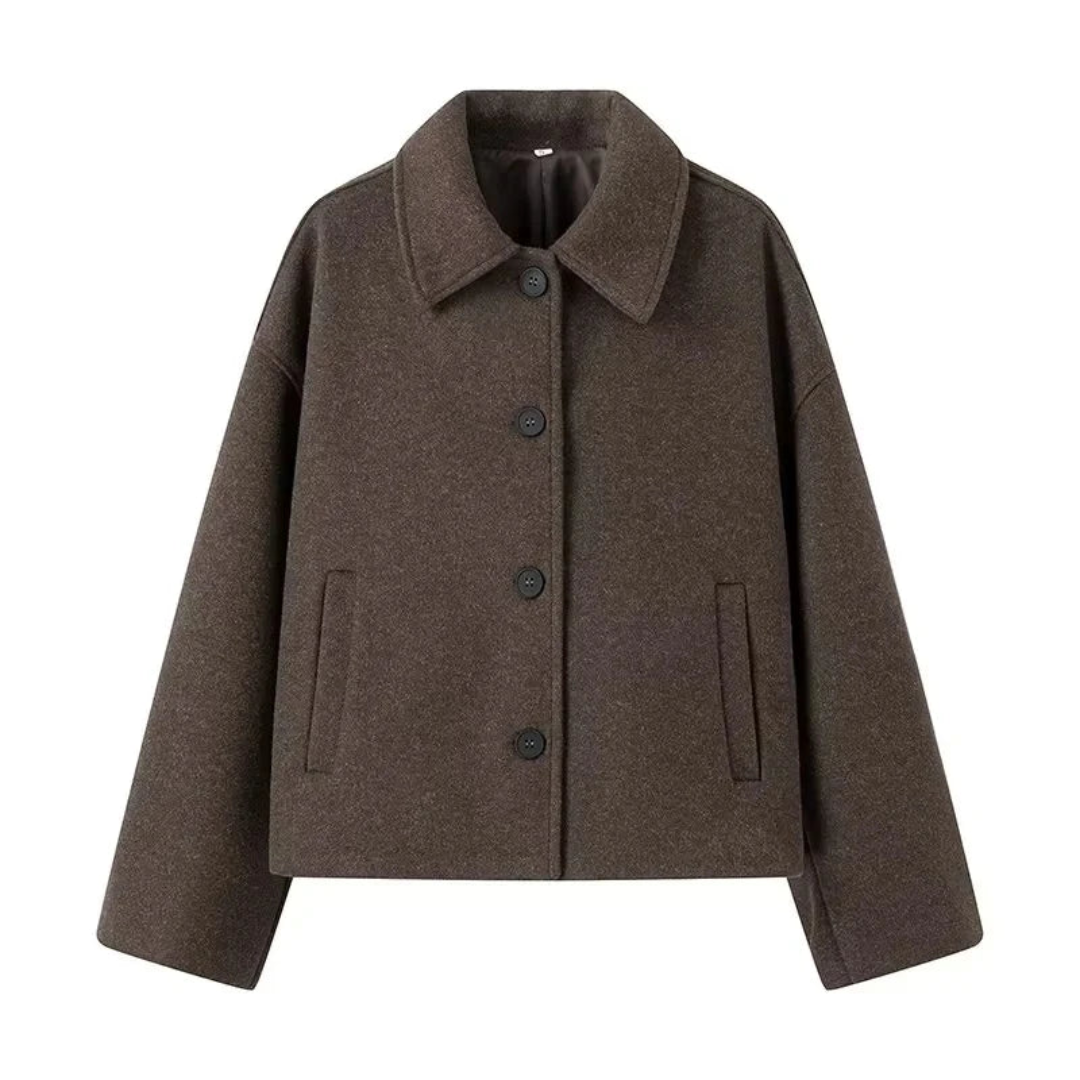 EB | Damen Oversized Button Down Winter Mantel Warme