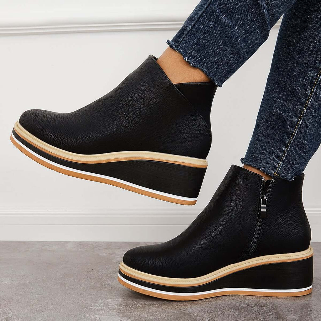 Chic Wedge Boots – Mila EB