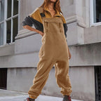 EB | Damen Fleece Overall Mit Verstellbaren Trägern Stylisch Und Bequem