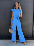 I Eleganter Overall mit Rüschenärmeln