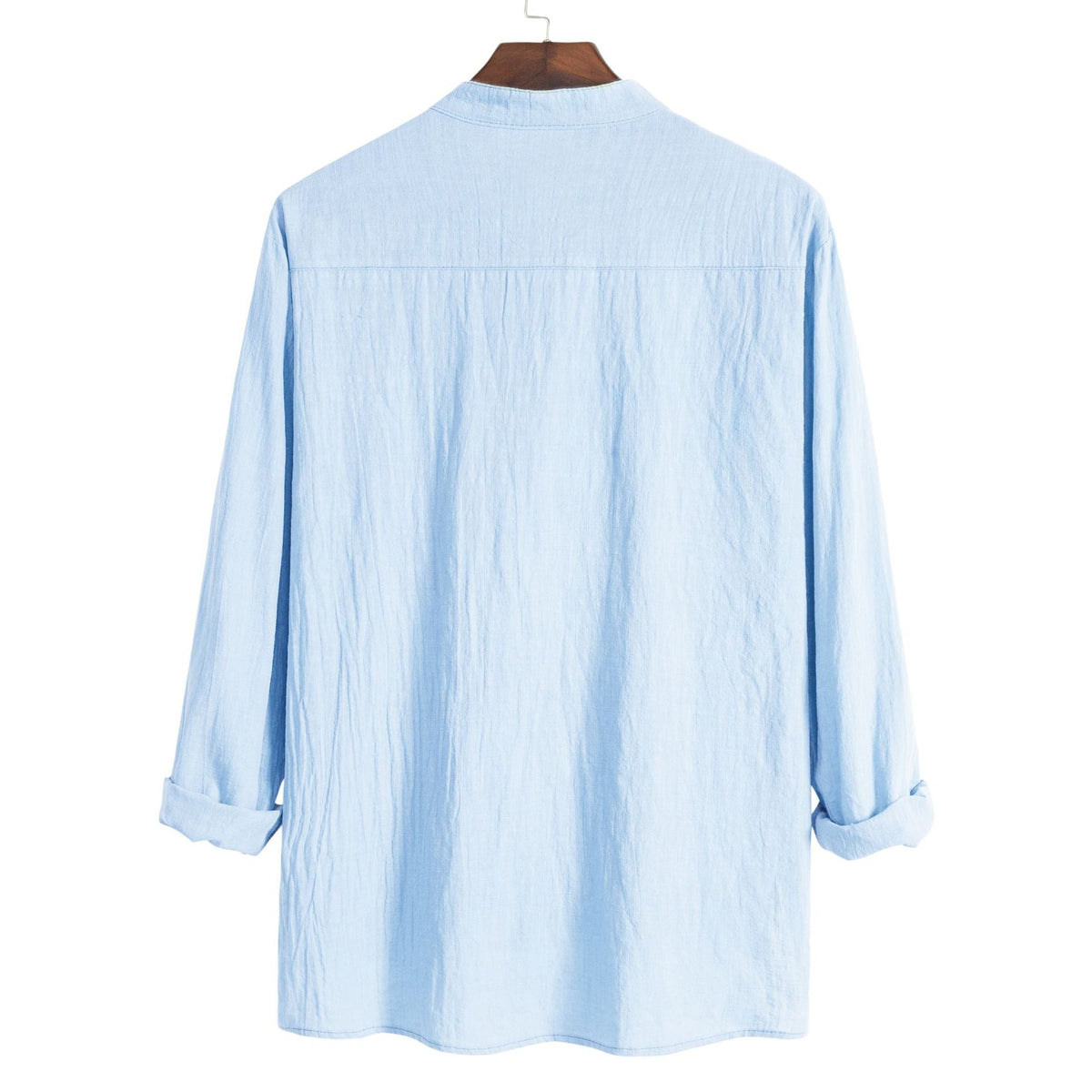 Damen Langarm-Hemd mit modernem Henley-Kragen und praktischer Brusttasche EB