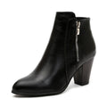 Damen Ankle Boots mit eleganter Schnürung und modischem Reißverschluss EB