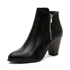 Damen Ankle Boots mit eleganter Schnürung und modischem Reißverschluss EB