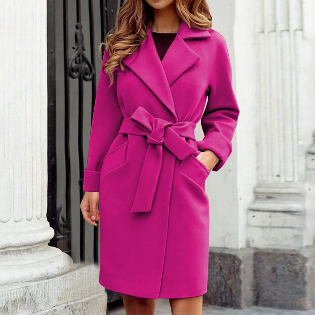 EB | Damen Winter Lang Trench Mantel - Warme