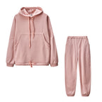 Damen Lässiger Kapuzenanzug mit bequemen Taschen und regulierbarem Bund EB