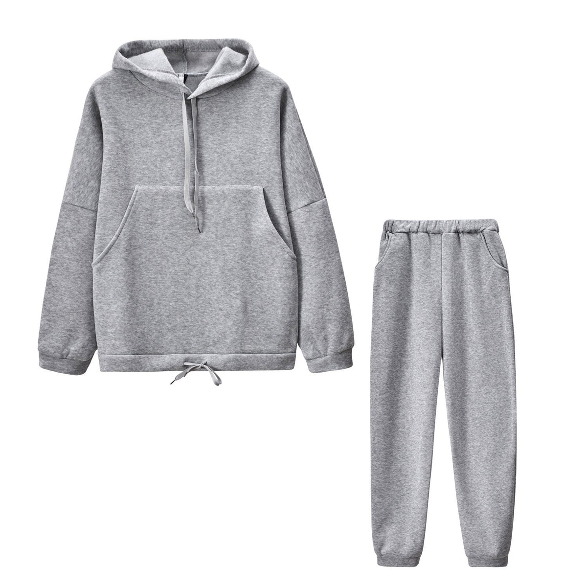 Damen Lässiger Kapuzenanzug mit bequemen Taschen und regulierbarem Bund EB