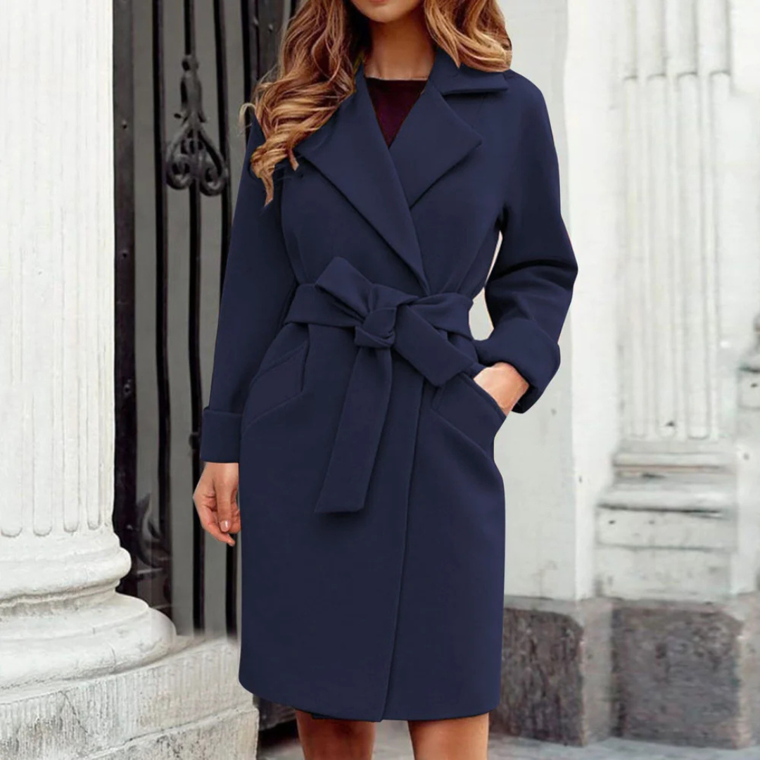 EB | Damen Winter Lang Trench Mantel - Warme