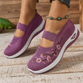 Blumenbestickte Mesh Slip-On Schuhe EB EB