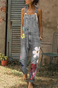 Ärmelloser Jeans-Jumpsuit