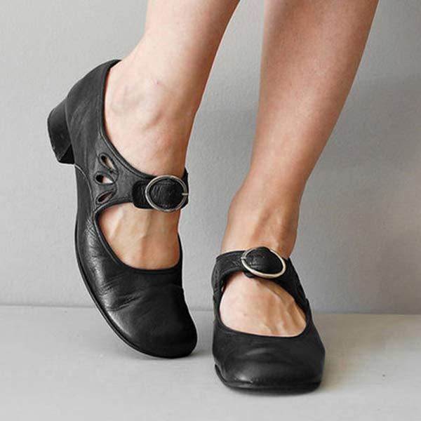 Vintage-Schuhe mit runder Zehe EB