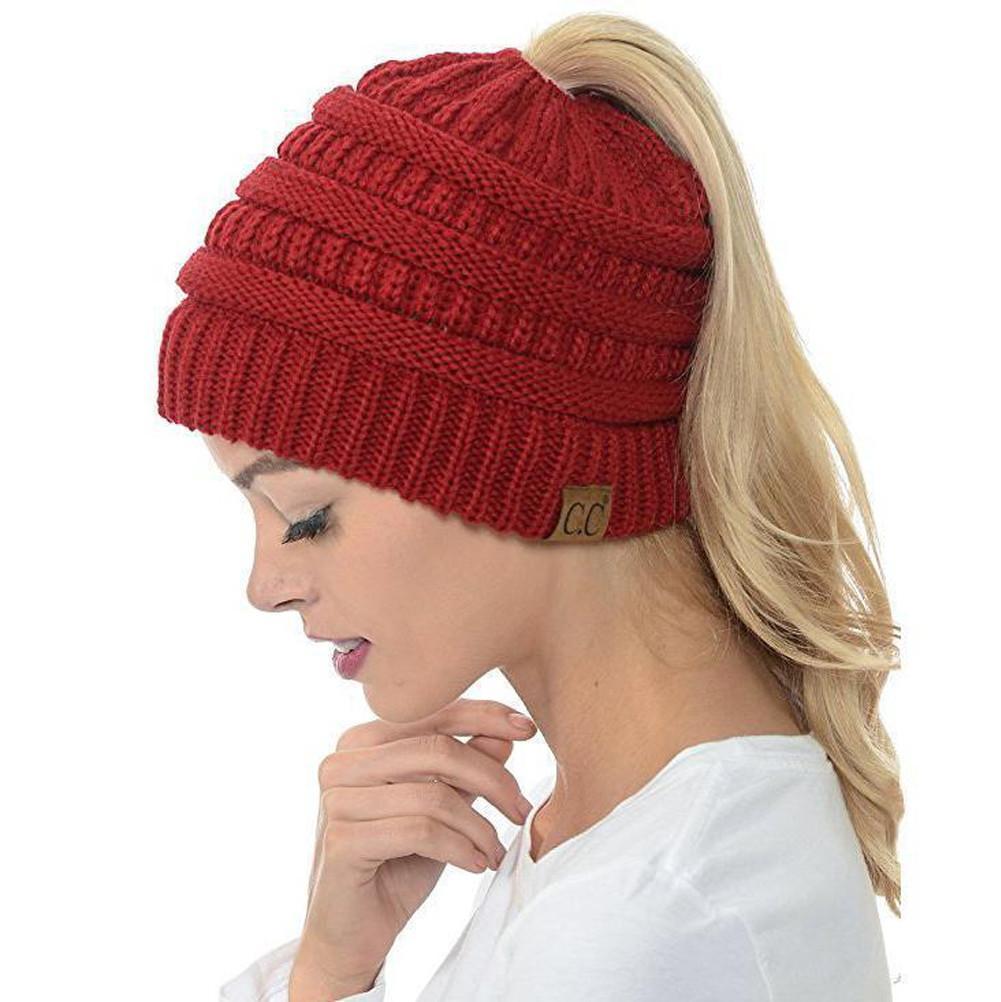 Knit Ponytail Beanie