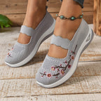 Blumenbestickte Mesh Slip-On Schuhe EB EB