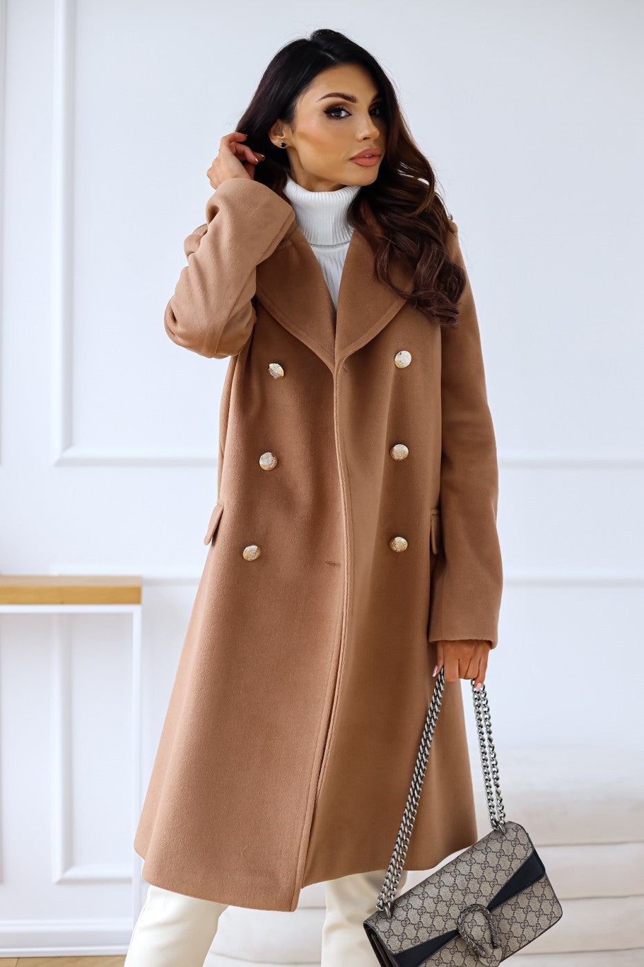 EB | Damen Reverskragen Trenchcoat Winter