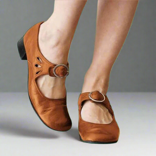 Bequeme Wedge-Sohle Orthopädische Ledersandalen EB