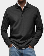 Herren Professionelles Langarm-Poloshirt