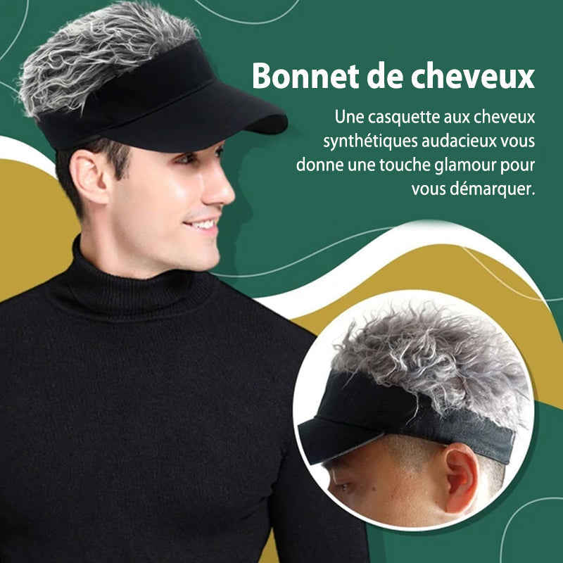 Elegante Sonnenkappe mit Haar