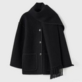 EB | Damen Warmer Lockerer Wickelkragen Mantel Winter