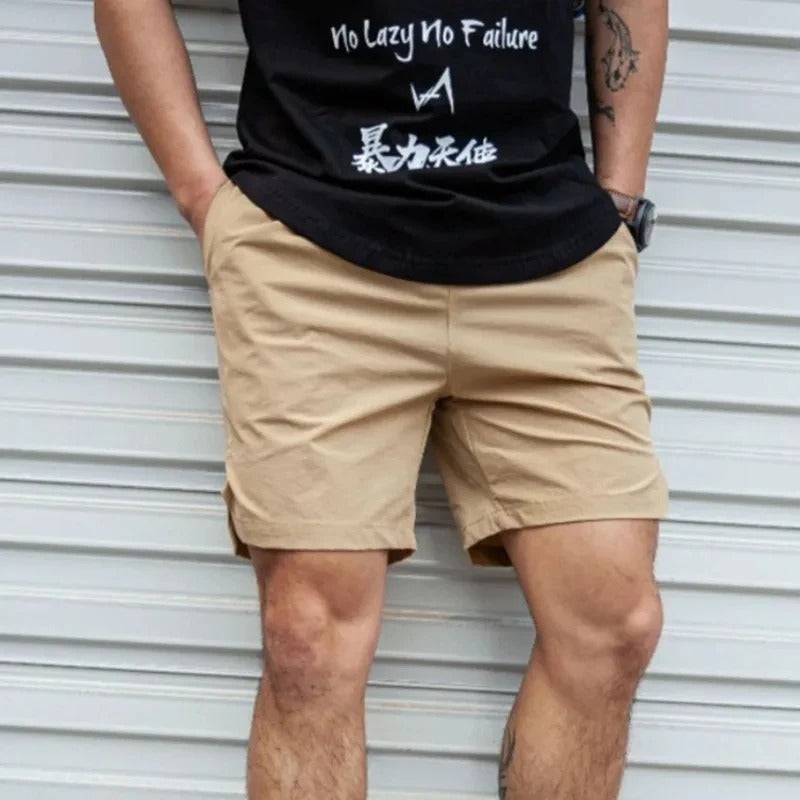 Atmungsaktive, einfarbige Badeshorts für Herren mit Kordelzug