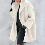 EB | Eleganter warmer langer Wintermantel mit Knopfverschluss ideal für Herbst/Winter