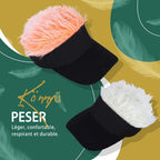 Elegante Sonnenkappe mit Haar