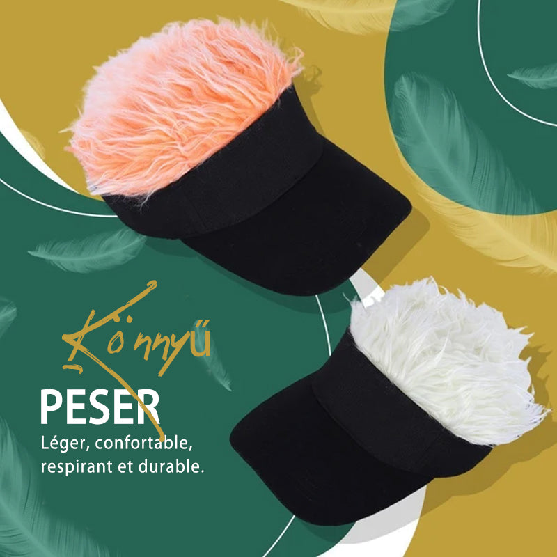 Elegante Sonnenkappe mit Haar
