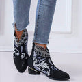 Bestickte Vintage-Stiefeletten EB