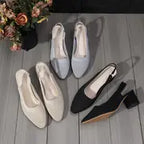 Atmungsaktive hochhackige Pantoffeln Sandalen Frauenschuhe EB